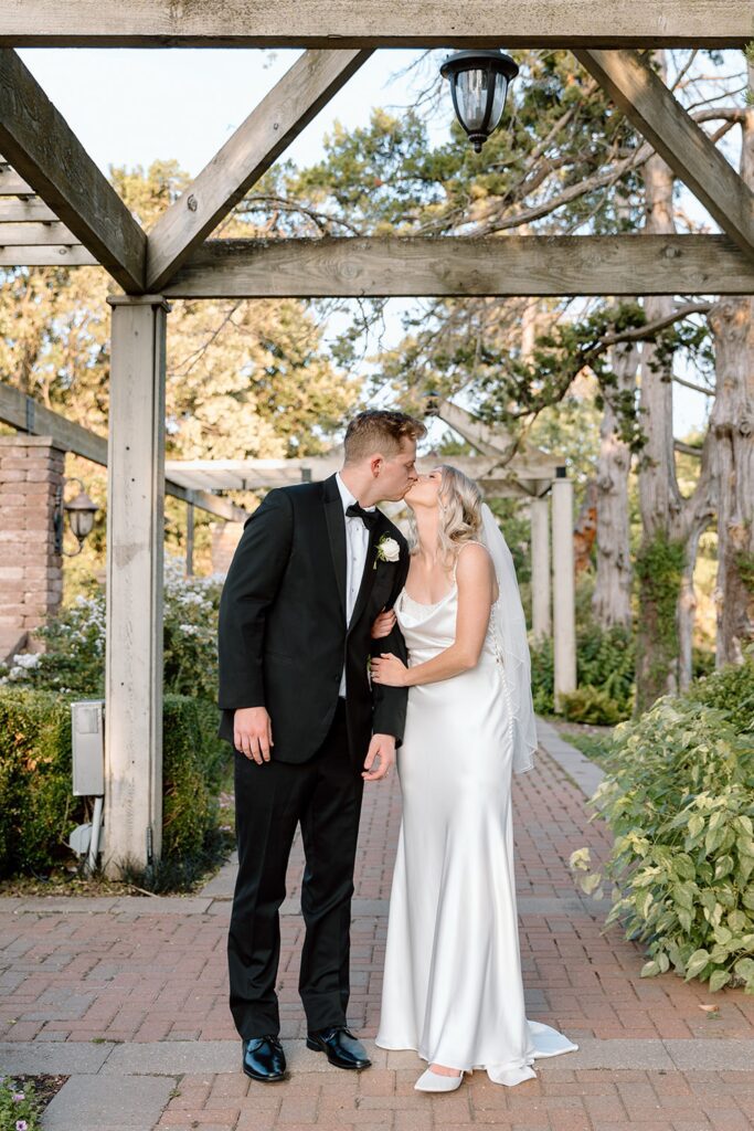 Bride and groom portrait for The Mansion at Woodward Park wedding