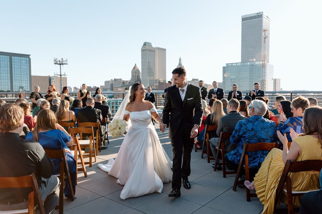Rooftop wedding ceremony in Tulsa, Oklahoma 