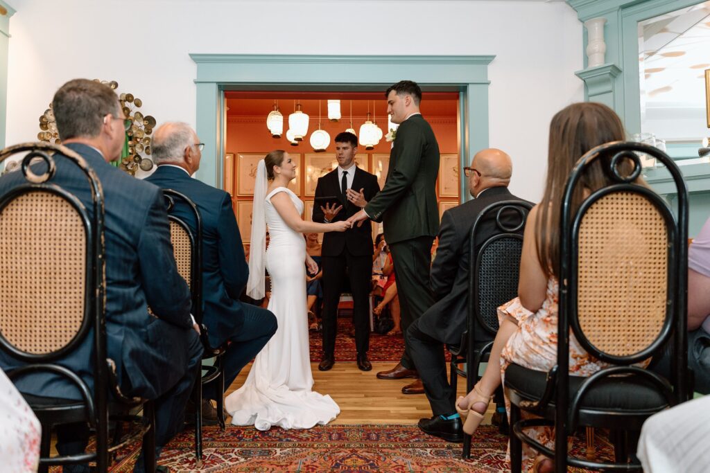 Elopement wedding ceremony at the Bradford House in Oklahoma City