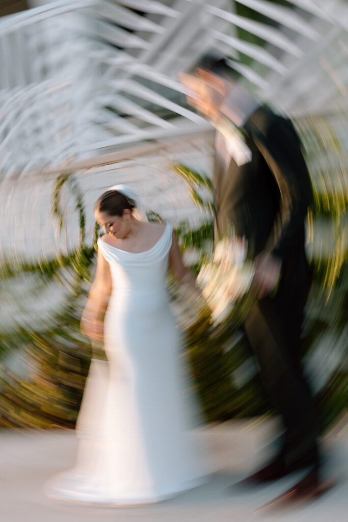 Blurry and inmotion wedding portraits for Oklahoma wedding